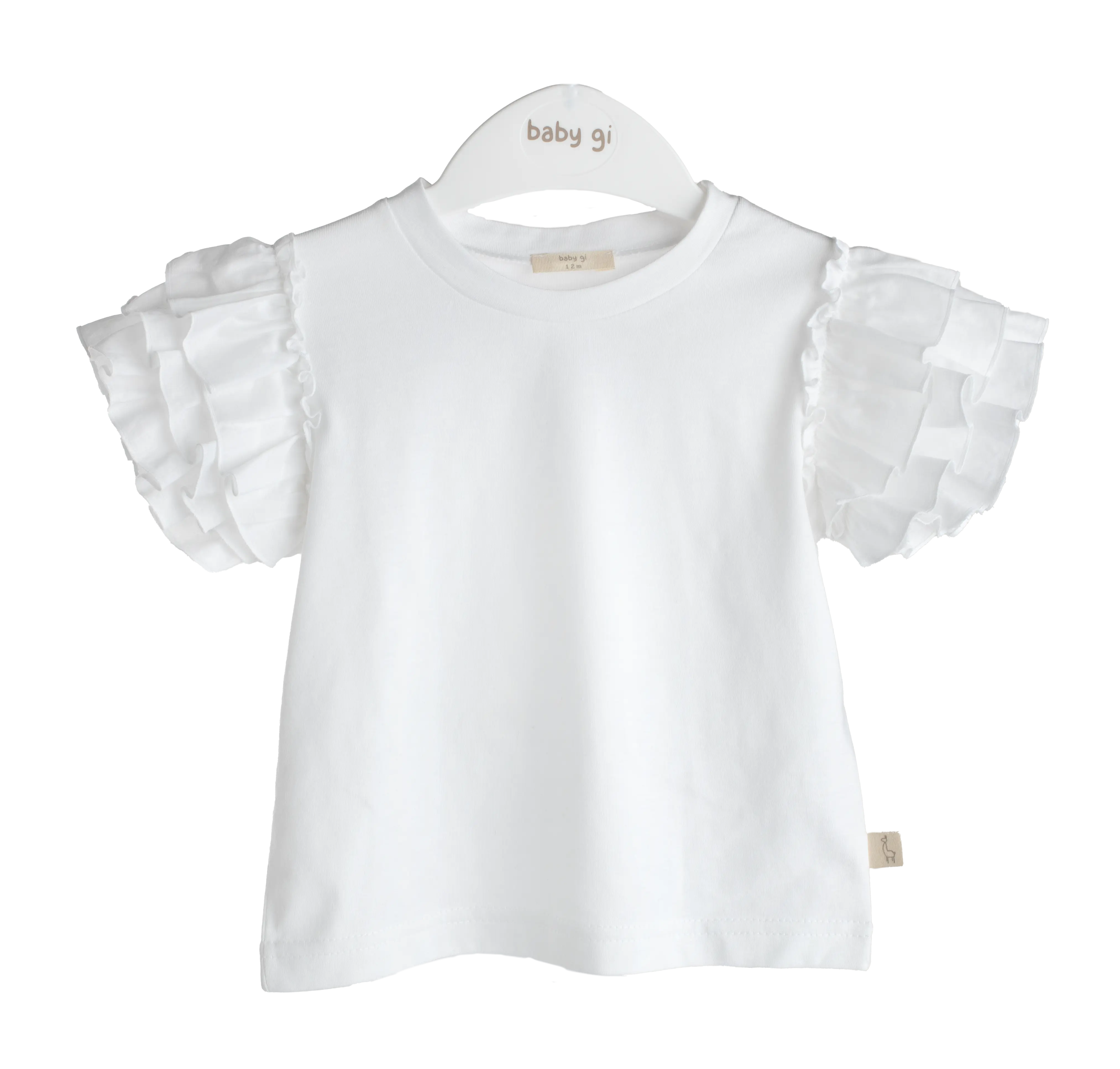 T-SHIRT BRANCA C/ FOLHO