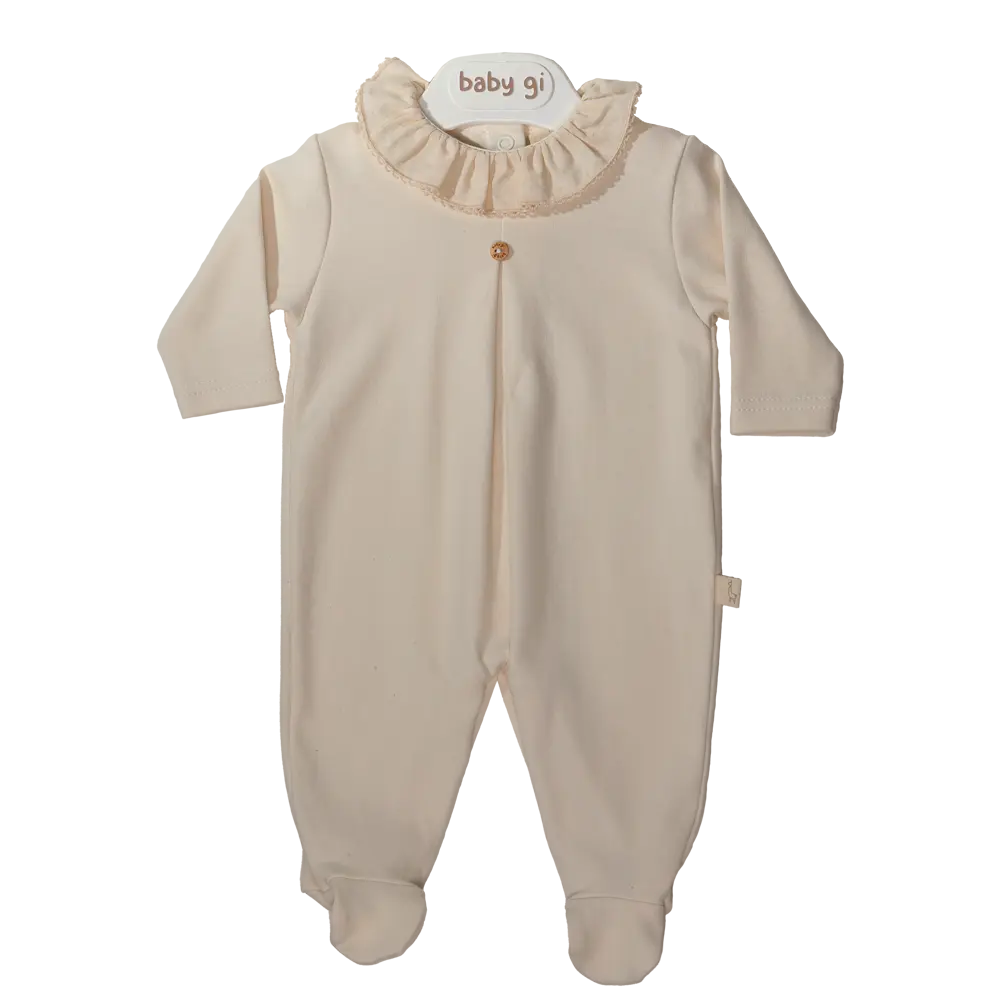 BABYGROW DE ALGODÃO ECOLÓGICO C/ FOLHO