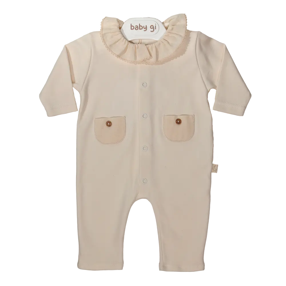 BABYGROW DE ALGODÃO ECOLÓGICO C/ BOLSOS